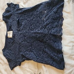Hollister lace blue top